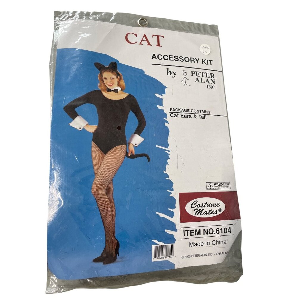 Cat Costume Accessory Kit Peter Alan Inc Ears and Tail Black Costume Mates NEW